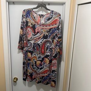 A midi paisley dress